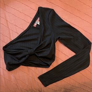 Urban Outfitters Black Long Sleeve Crop Top